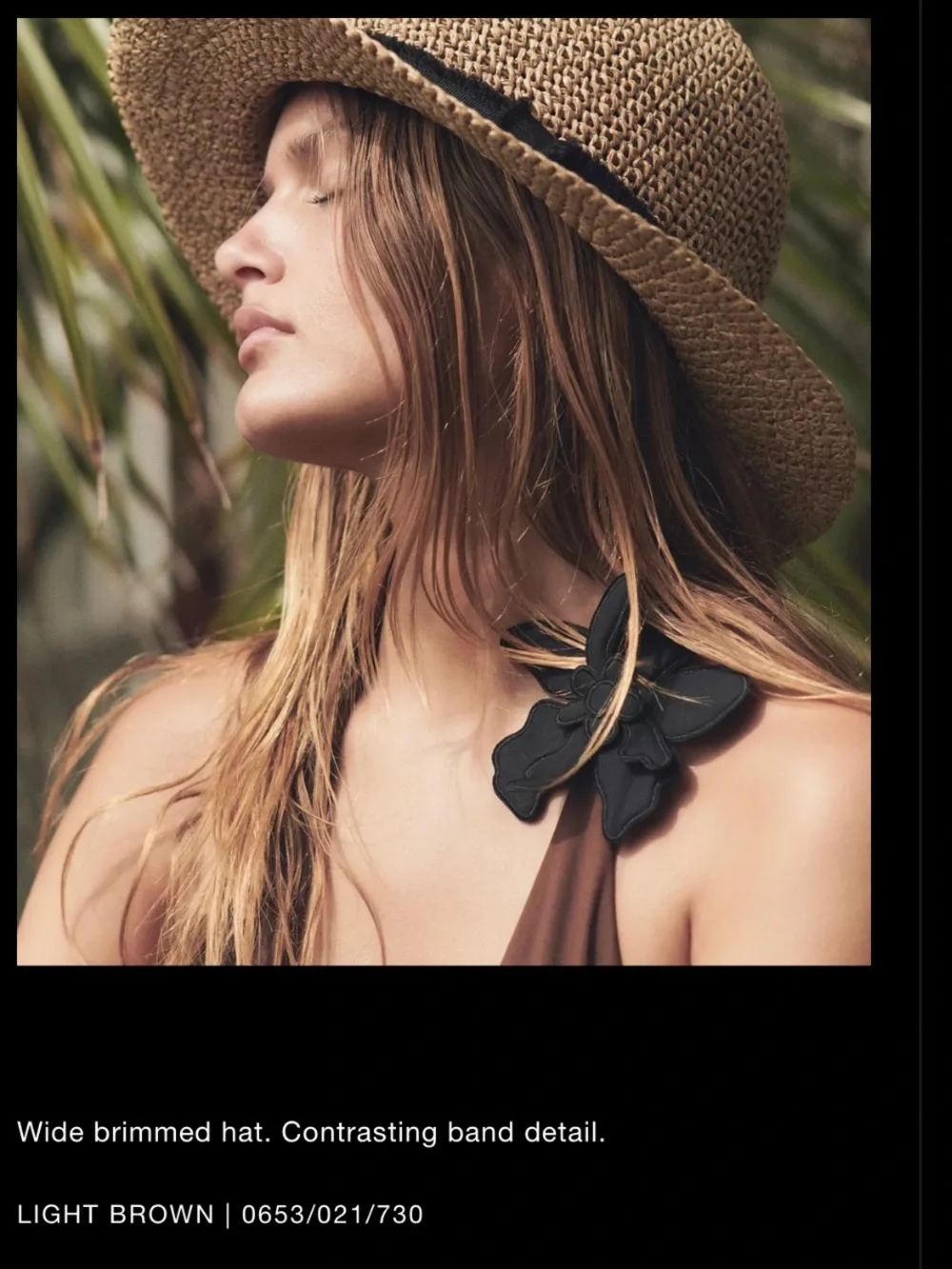 Zara hat with contrasting band